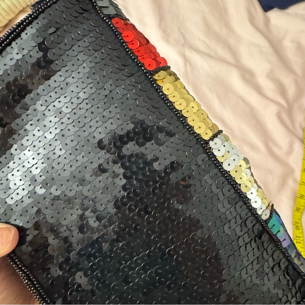 Sequin Patchwork Baguette Shoulder Bag - image 6